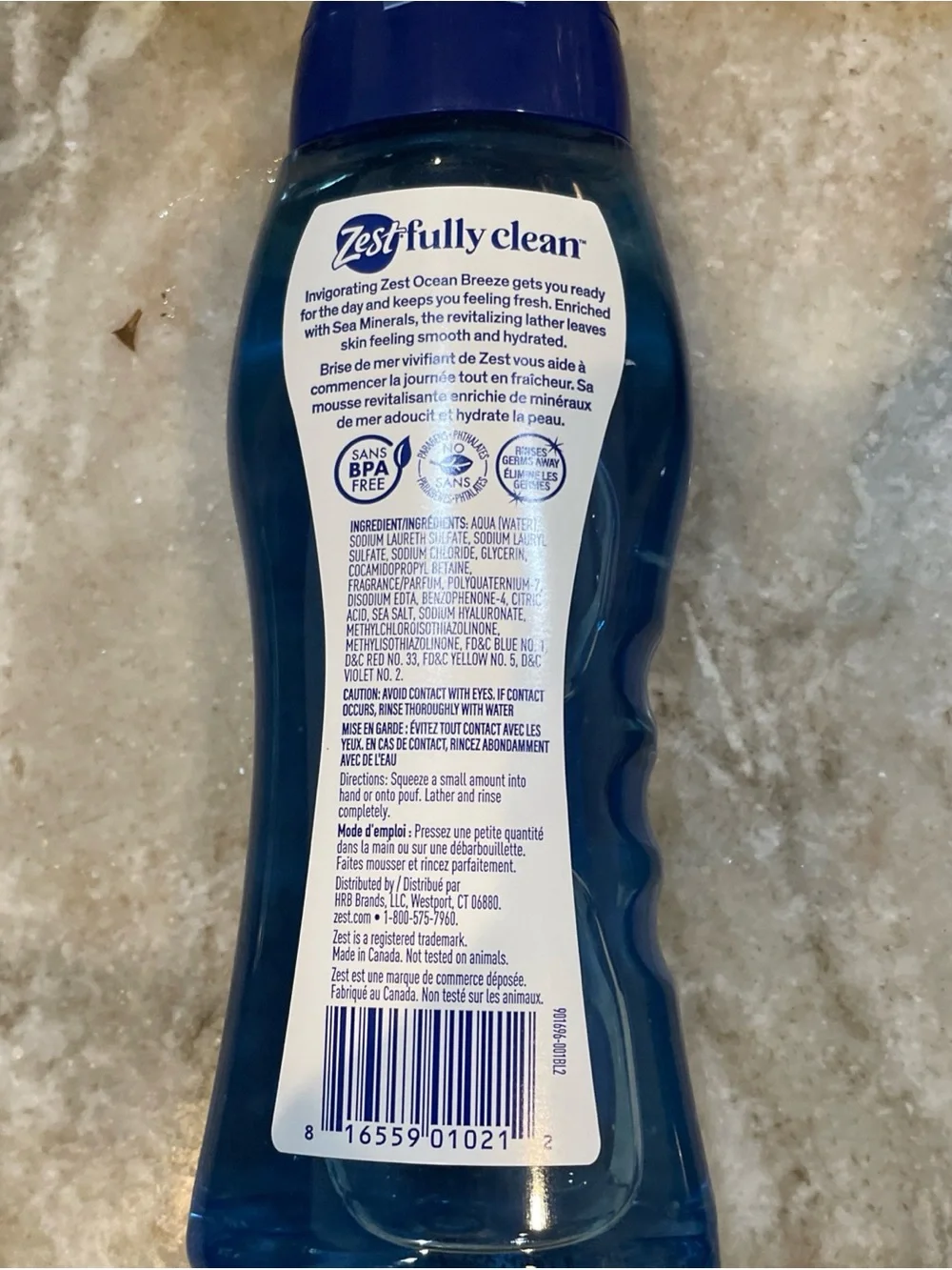 zestt Ocean Breeze Hydrating Body Wash - Blue